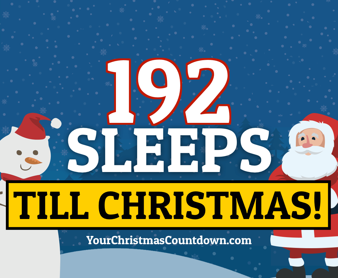sam's Christmas Countdown 2020 Days Until Christmas Sleeps To Xmas