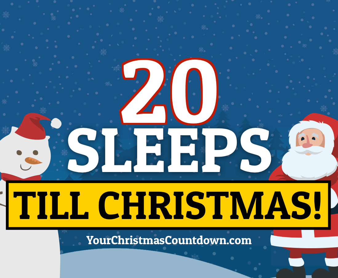 Your Christmas Countdown 2020 Days Until Christmas Sleeps To Xmas