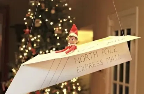 Flying on a paper airplane