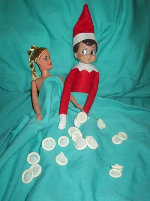 Player Elf On The Shelf with mini condoms