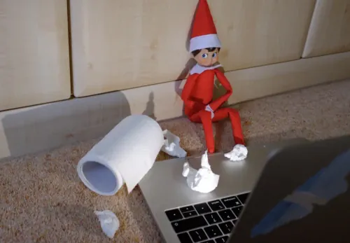 Elf On The Shelf's alone time