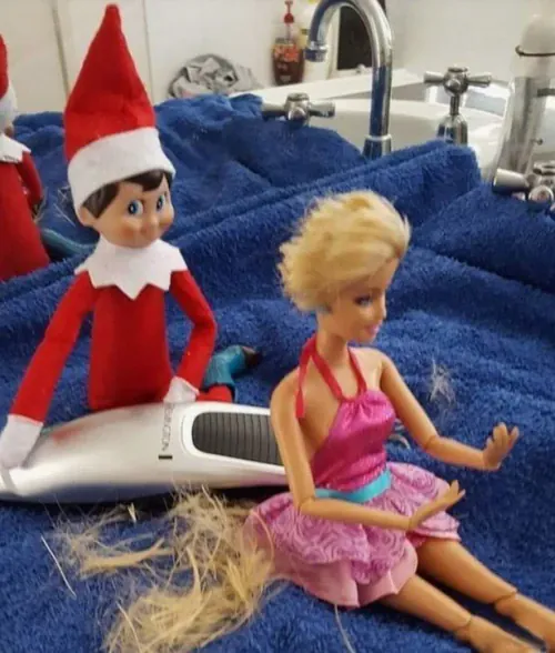 Barbie has a hair cut
