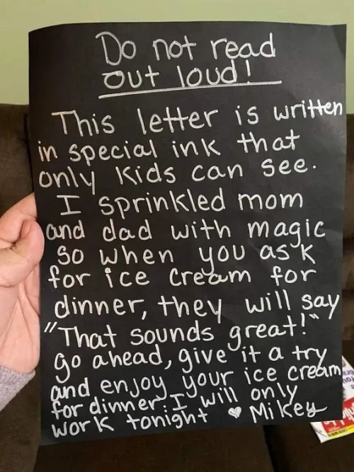 Sprinkled magic on parents