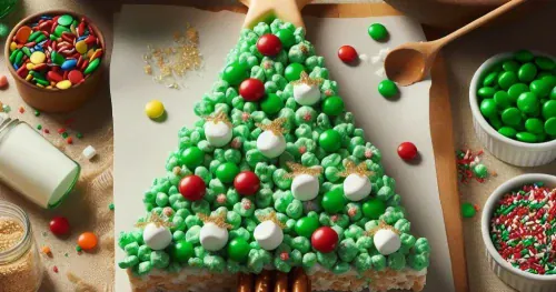 Christmas Tree Rice Krispie Treats