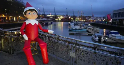 Huge Elf On The Shelf Hunt In Bristol, UK