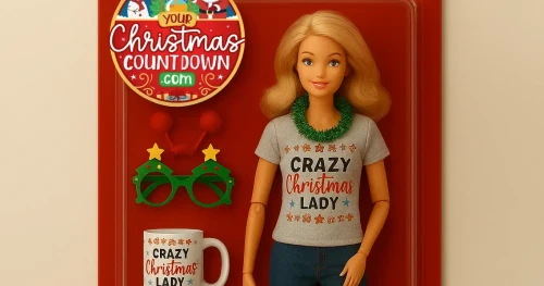 How to make a Christmas Crazy Lady action figure