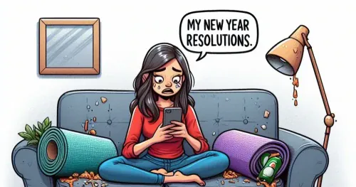 What percentage of people have stopped their new years resolution?