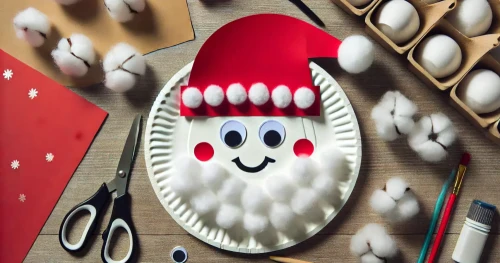 How To Make A Santa Face with a Paper Plate