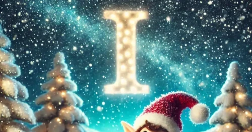 AI Images of elf writing names in the sky beginning with 'I'