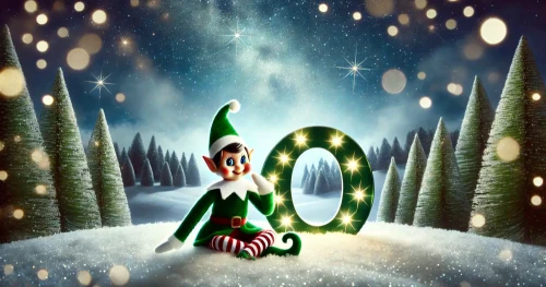 AI Images of elf writing names in the sky beginning with 'O'