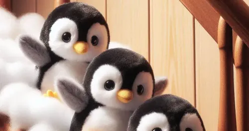 Staircase Penguin Slide Christmas Decoration