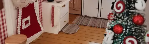 Traditional Doll-house transformed in to a Christmas themed doll-house