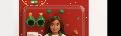 How to make a Christmas Crazy Lady action figure