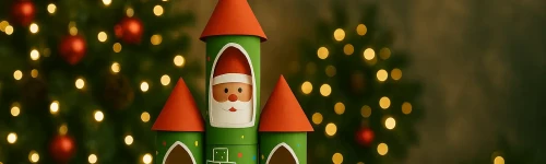 How to Make a Santa Castle from Cardboard Tubes