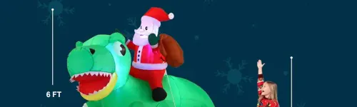 MIL has bought us a 6ft inflatable Christmas dinosaur!