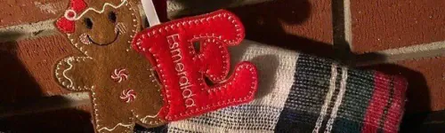 Gingerbread Initial Tree Decoration