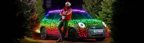 Festive Mini Cooper set to dazzle England's streets