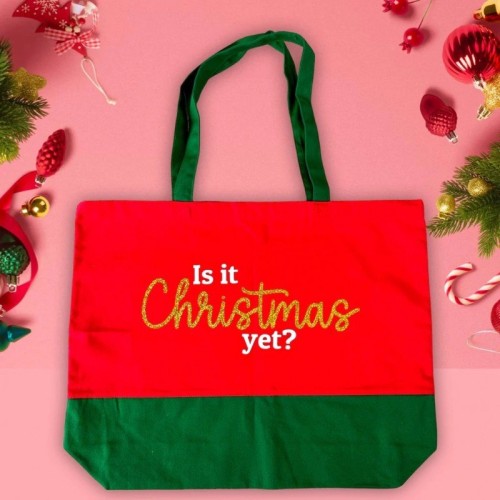 'Is it Christmas yet?' Large Shopping Tote Bag