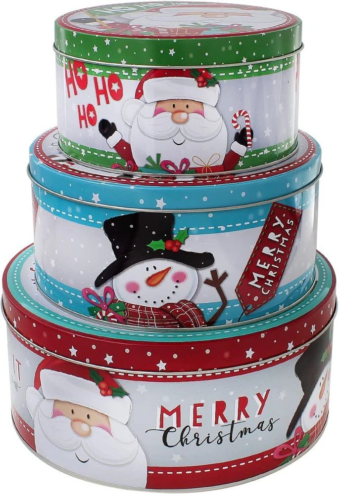 Christmas Cake/Fudge Tins